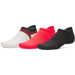 3er Pack UNDER ARMOUR Dry Run Lite No Show Tab Laufsocken 279 - stone/racer red/reflective S (31.5-36.5)
