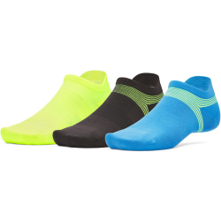 3er Pack UNDER ARMOUR Dry Run Lite No Show Tab Laufsocken 402 - blue atlantis/black/reflective XL (47.5-50.5)