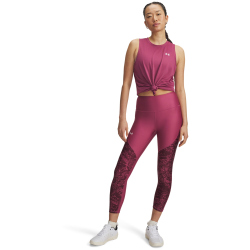 UNDER ARMOUR Tech Printed Panel Ankle Trainingstights Damen 659 - fuchsia dusk/white M