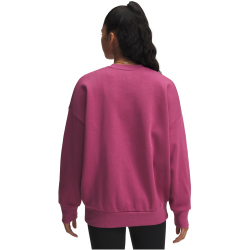 UNDER ARMOUR Rival Fleece Oversized Sweatshirt Damen 659 - fuchsia dusk/white S
