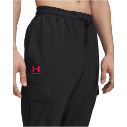 UNDER ARMOUR Vibe Woven Cargohose Herren 002 - black/racer red L