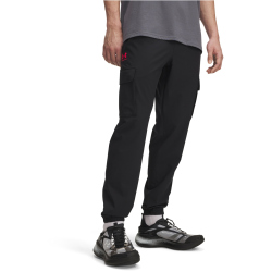 UNDER ARMOUR Vibe Woven Cargohose Herren 002 - black/racer red S