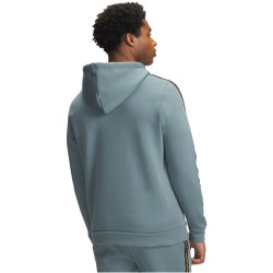 UNDER ARMOUR Icon Fleece Taping Hoodie Herren 587 - jasper blue/squad orange S
