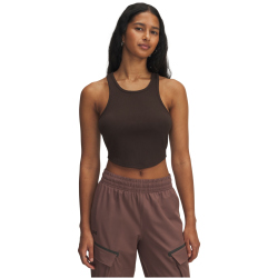 UNDER ARMOUR Rival Rib Tanktop Damen 246 - kona brown/white XS