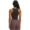 UNDER ARMOUR Rival Rib Tanktop Damen 246 - kona brown/white XS