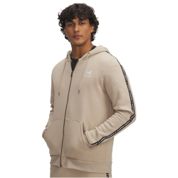UNDER ARMOUR Icon Taping Fleecejacke Herren 299 - city khaki/white S