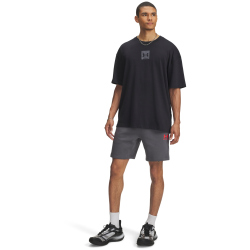 UNDER ARMOUR Icon Taping Fleeceshorts Herren 025 - castlerock/racer red S