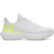 UNDER ARMOUR Infinite Laufschuhe Damen 106 - white/distant gray/high vis yellow 40