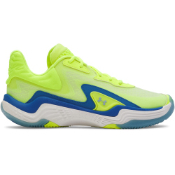 UNDER ARMOUR Spawn 7 Basketballschuhe 731 - high vis yellow/blue atlantis/metallic blue calm 40.5