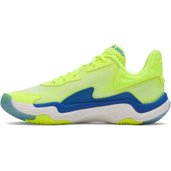 UNDER ARMOUR Spawn 7 Basketballschuhe 731 - high vis yellow/blue atlantis/metallic blue calm 40.5