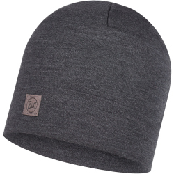 BUFF Heavyweight Merinowolle M&uuml;tze solid grey