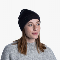 BUFF Heavyweight Merinowolle M&uuml;tze solid black