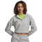 UNDER ARMOUR Rival Piped 1/2-Zip Hoodie Damen 011 - mod gray light heather/white XL