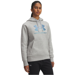 UNDER ARMOUR Rival Shimmer Hoodie Damen 011 - mod gray...
