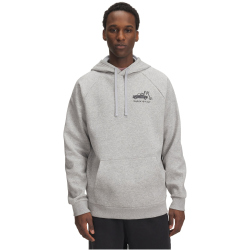 UNDER ARMOUR Rival HBR Logo Hoodie Herren 011 - mod gray light heather/castlerock L