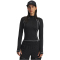 UNDER ARMOUR ColdGear Textured 1/2-Zip Baselayer Trainingsshirt Damen 003 - black/white/metallic silver L