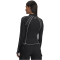UNDER ARMOUR ColdGear Textured 1/2-Zip Baselayer Trainingsshirt Damen 003 - black/white/metallic silver L