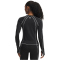 UNDER ARMOUR ColdGear Textured Baselayer Sweatshirt Damen 004 - black/white/metallic silver L