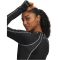 UNDER ARMOUR ColdGear Textured Baselayer Sweatshirt Damen 004 - black/white/metallic silver L