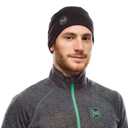 BUFF Merinowolle Mütze Lightweight solid black