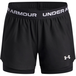 UNDER ARMOUR Tech Play Up 2in1 Trainingsshorts Mädchen 005 - black/black/white M (137-149 cm)