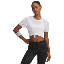 UNDER ARMOUR Launch Jacquard Laufshirt Damen 100 - white/reflective L