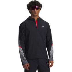 UNDER ARMOUR Velociti Storm wasserabweisende Kapuzen-Laufjacke Herren 001 - black/castlerock/reflective L