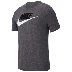 NIKE Sportswear T-Shirt Herren dk grey heather/black/white S