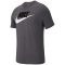 NIKE Sportswear T-Shirt Herren dk grey heather/black/white S