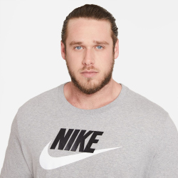 NIKE Sportswear T-Shirt Herren dk grey heather/black/white M