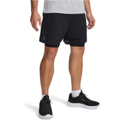 UNDER ARMOUR Tech Vent 2in1 Trainingsshorts Herren 001 - black/black/castlerock L