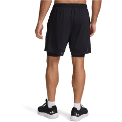 UNDER ARMOUR Tech Vent 2in1 Trainingsshorts Herren 001 - black/black/castlerock L