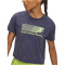 UNDER ARMOUR Run Graphic Laufshirt Damen 403 - washed navy/high vis yellow/white L