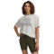 UNDER ARMOUR Rival Oversize Campus T-Shirt Damen 110 - summit white/black M