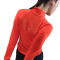 NIKE Tempo Dri-FIT 1/2-Zip langarm Laufshirt Damen 633 - picante red/reflective silv M