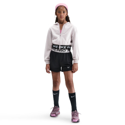 NIKE Pro Fleece Dri-FIT Shorts Mädchen 012 - black/black/platinum violet/white XL (156-166 cm)