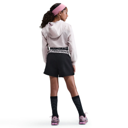 NIKE Pro Fleece Dri-FIT Shorts Mädchen 012 - black/black/platinum violet/white XL (156-166 cm)