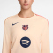 NIKE FC Barcelona Strike Dri-FIT Crew Neck Ausweich Sweatshirt Damen 808 - crimson tint/bright mango/midnight navy M