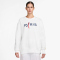 NIKE Paris Saint-Germain Phoenix Fleece Oversize Crew Neck Sweatshirt Damen 100 - white/metallic gold XS