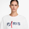 NIKE Paris Saint-Germain Phoenix Fleece Oversize Crew Neck Sweatshirt Damen 100 - white/metallic gold XS
