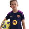 NIKE FC Barcelona Strike Dri-FIT kurzarm Trainingsshirt Kinder 597 - imperial purple/midwest gold XS (122-128 cm)