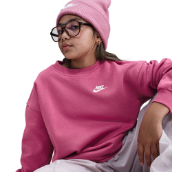 NIKE Sportswear Club Fleece Oversized Sweatshirt Kinder 634 - sweet beet/sweet beet/white XL (158-170 cm)