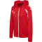 hummel hmlCORE 2.0 Zip Hoodie Damen 3946 - true red/white XS