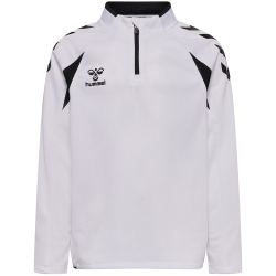 hummel hmlCORE 2.0 1/2-Zip Sweatshirt Kinder 9124 - white/black 164