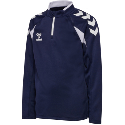 hummel hmlCORE 2.0 1/2-Zip Sweatshirt Kinder 7929 - marine/white 164