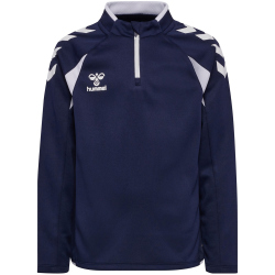 hummel hmlCORE 2.0 1/2-Zip Sweatshirt Kinder 7929 - marine/white 164