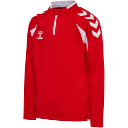 hummel hmlCORE 2.0 1/2-Zip Sweatshirt Kinder 3946 - true red/white 164