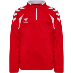 hummel hmlCORE 2.0 1/2-Zip Sweatshirt Kinder 3946 - true red/white 164