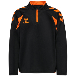hummel hmlCORE 2.0 1/2-Zip Sweatshirt Kinder 2461 - black/orange tiger 116