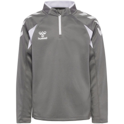 hummel hmlCORE 2.0 1/2-Zip Sweatshirt Kinder 1299 - steel gray/white 164